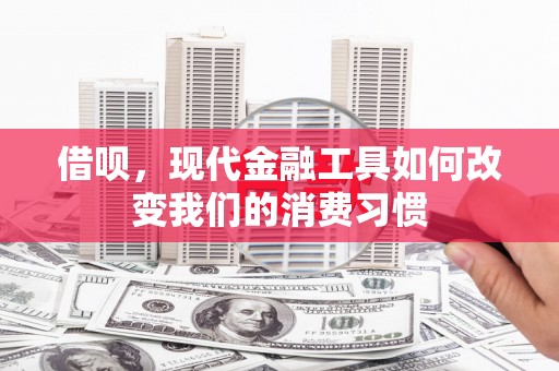 新营借呗，现代金融工具如何改变我们的消费习惯