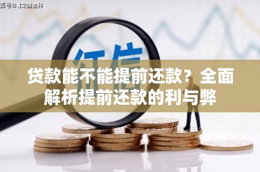 苑里贷款能不能提前还款？全面解析提前还款的利与弊