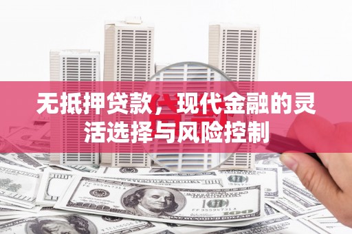 上林无抵押贷款，现代金融的灵活选择与风险控制