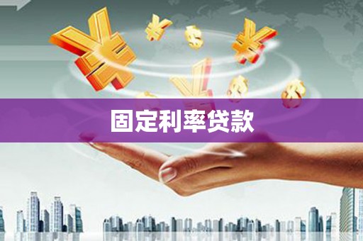 比如固定利率贷款