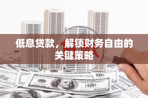 琼中低息贷款，解锁财务自由的关键策略