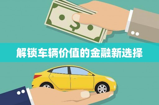 怀集解锁车辆价值的金融新选择