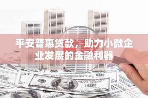 口湖平安普惠贷款，助力小微企业发展的金融利器