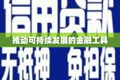乐东推动可持续发展的金融工具